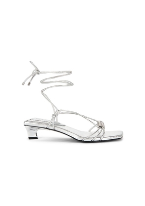Rag & Bone Liv Strappy Sandal in Metallic Silver. Size 36. Also in 37, 38, 39, 40, 41.