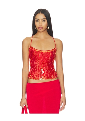 With Harper Lu Backless Top in Orange. Size S. Also in XS, M.