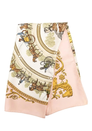 Hermès Pre-Owned 2000-2026 La Promenade De Longchamps Silk Scarf 90 scarves - Pink