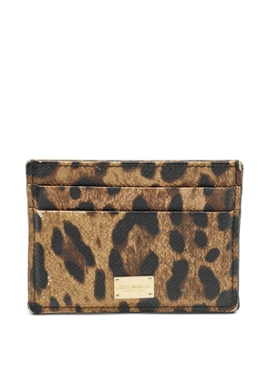 Dolce & Gabbana Pre-Owned leopard-print card holder - Neutrals