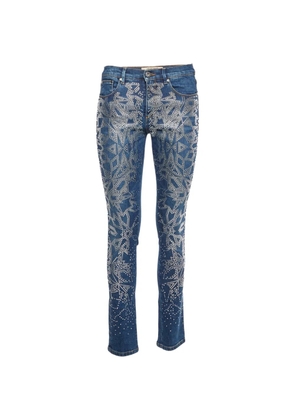 Roberto Cavalli Vintage studded slim-fit jeans - Blue