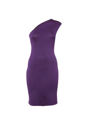 Ralph Lauren Vintage one-shoulder knit silk mini dress - Purple
