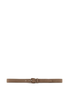 Giorgio Armani suede buckle belt - Brown