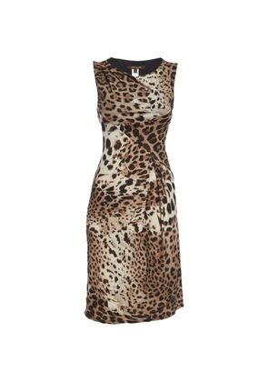 Roberto Cavalli Vintage leopard-print paneled mini dress - Neutrals