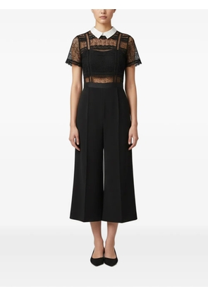 Self-Portrait lace-panelled jumpsuit - Black