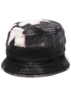 DSQUARED2 bleached-effect bucket hat - Black