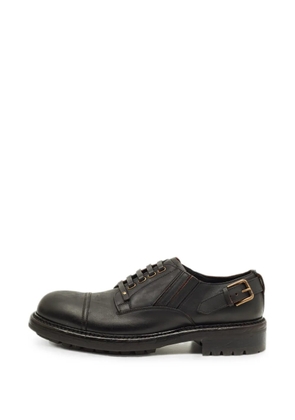 Dolce & Gabbana Pre-Owned Bernini buckle-detail derby shoes - Black