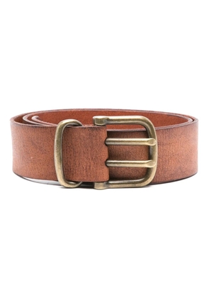 DSQUARED2 buckled burnished-leather belt - Brown
