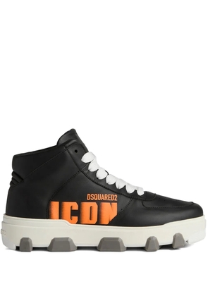 DSQUARED2 logo-lettering high-top sneakers - Black