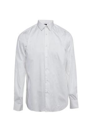 Cavalli Class embroidered logo long-sleeve shirt - White