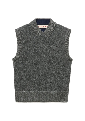 Marni gray wool vest with lurex detailing - Grey