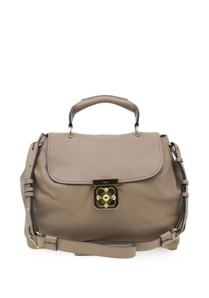 Chloé Pre-Owned Elsie leather top handle satchel bag - Neutrals