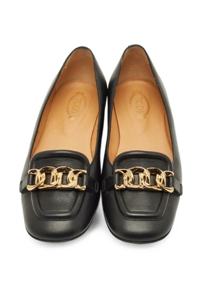 Tod's Vintage chain-link leather ballet flats - Black