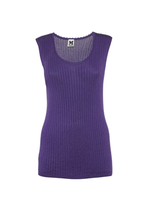 Missoni Pre-Owned ribbed-knit sleeveless tank top - Purple