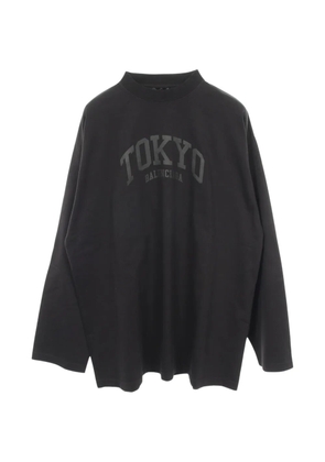 Balenciaga Pre-Owned Tokyo logo-print long-sleeve T-shirt - Black