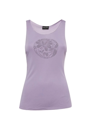 Giorgio Armani Pre-Owned floral-print tank top - Purple