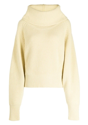 SA SU PHI funnel-neck ribbed-knit jumper - Yellow