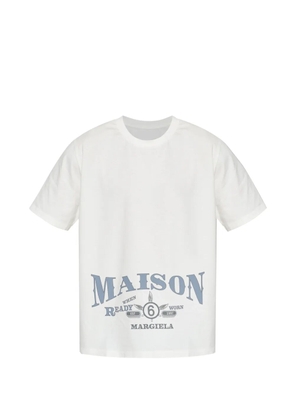 MM6 Maison Margiela logo-print T-shirt - White