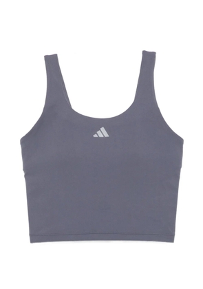 adidas logo-print cropped top - Blue