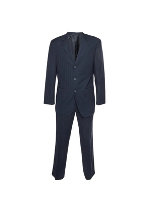 Giorgio Armani Pre-Owned striped single-breasted suit - Blue
