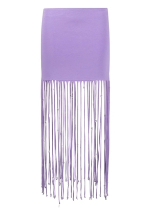 ROTATE BIRGER CHRISTENSEN fringed embellished skirt - Purple