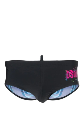 DSQUARED2 Icon-print swim trunks - Black