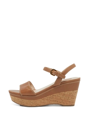 Prada Pre-Owned ankle-strap wedge sandals - Brown