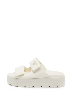 Prada Pre-Owned quilted platform sandals - White