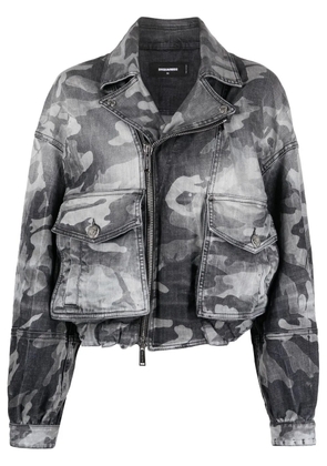 DSQUARED2 camouflage denim jacket - Black