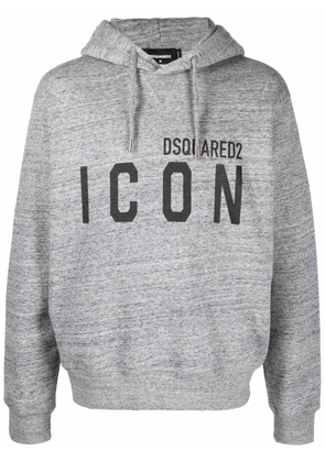DSQUARED2 cotton logo-print hoodie - Grey