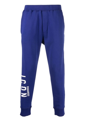 DSQUARED2 Icon-print cotton track pants - Blue