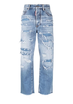 DSQUARED2 distressed cropped jeans - Blue