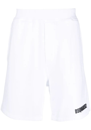 DSQUARED2 debossed-logo bermuda shorts - White