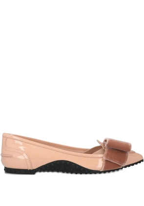 Tod's x Alessandro Dell'Acqua velvet-bow loafers - Pink