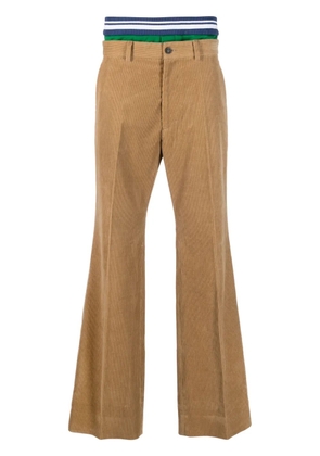 DSQUARED2 double-waistband corduroy trousers - Brown