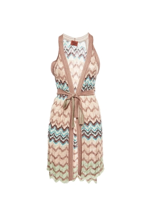 Missoni Pre-Owned pointelle knit belted cardigan - Neutrals