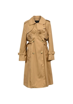 Simone Rocha ruffled double-breasted trench coat - Neutrals