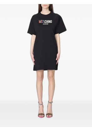 MOSCHINO JEANS logo-print mini T-shirt dress - Black
