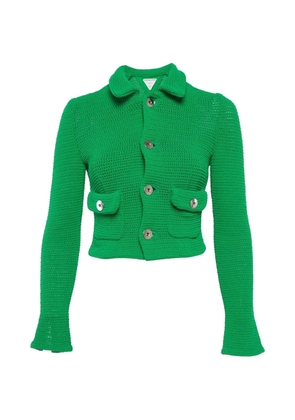 Bottega Veneta Pre-Owned crochet-knit cardigan - Green