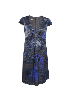 Armani Vintage v-neck midi dress - Blue