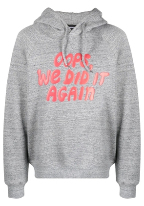 DSQUARED2 slogan-print cotton hoodie - Grey