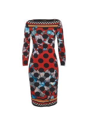 Roberto Cavalli Vintage floral polka-dot print midi dress - Red