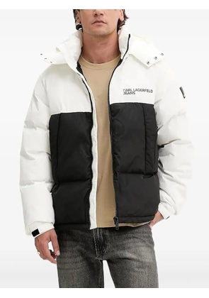 Karl Lagerfeld Jeans hooded puffer jacket - White