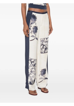 SIR. Philippa floral-print trousers - Neutrals