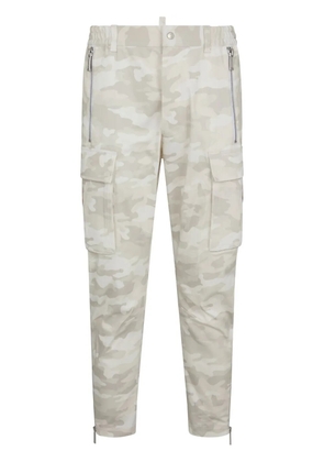 DSQUARED2 tapered camouflage-print cargo trousers - Neutrals