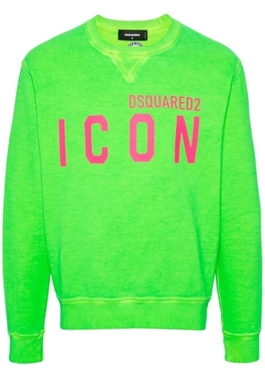 DSQUARED2 logo-print cotton sweatshirt - Green