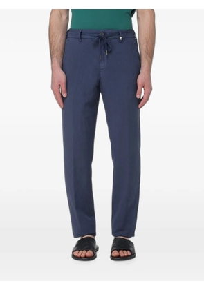 Myths drawstring-waist twill chino pants - Blue