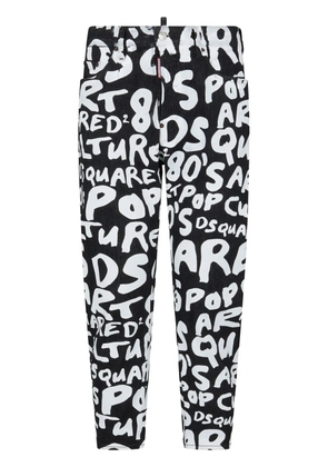 DSQUARED2 logo-print slim-leg jeans - Black