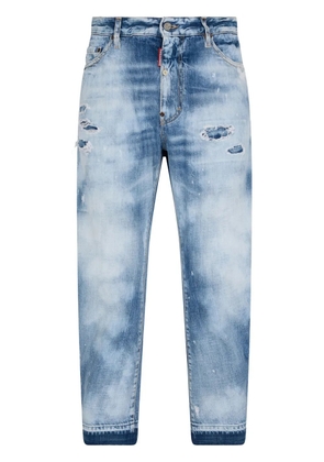 DSQUARED2 bleached slim-leg jeans - Blue