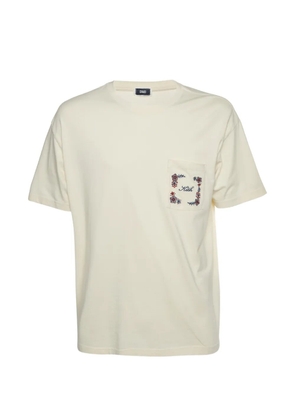 KITH floral-embroidered pocket T-shirt - Neutrals